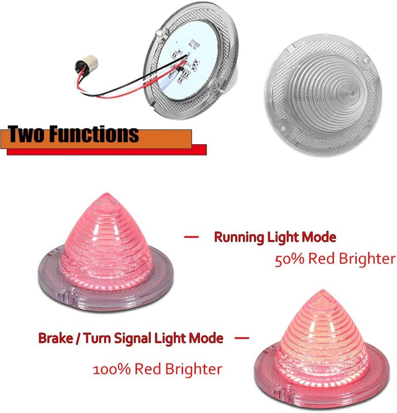 ADIIL 2PCS Clear Lens Red LED Tail Light Lamps For 1960 1961 Chevrolet Bel Air/Biscayne/Nomad/El Camino & Impala - Image 4
